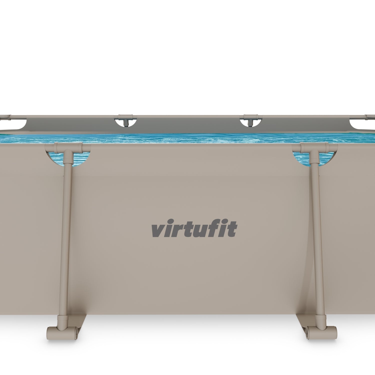 VirtuFit Rechthoekig Zwembad - 300 x 210 x 66 cm - Beige - Compleet Pakket