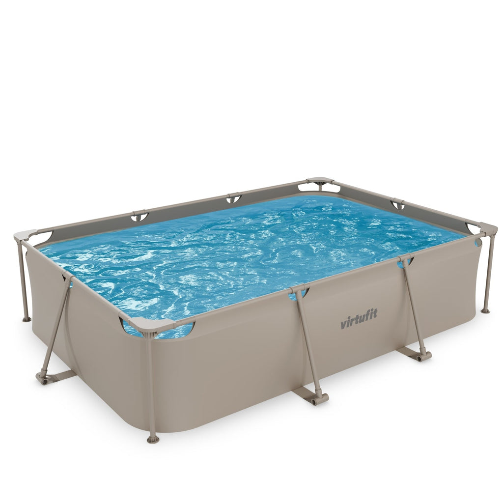 VirtuFit Rechthoekig Zwembad - 300 x 210 x 66 cm - Beige - Compleet Pakket