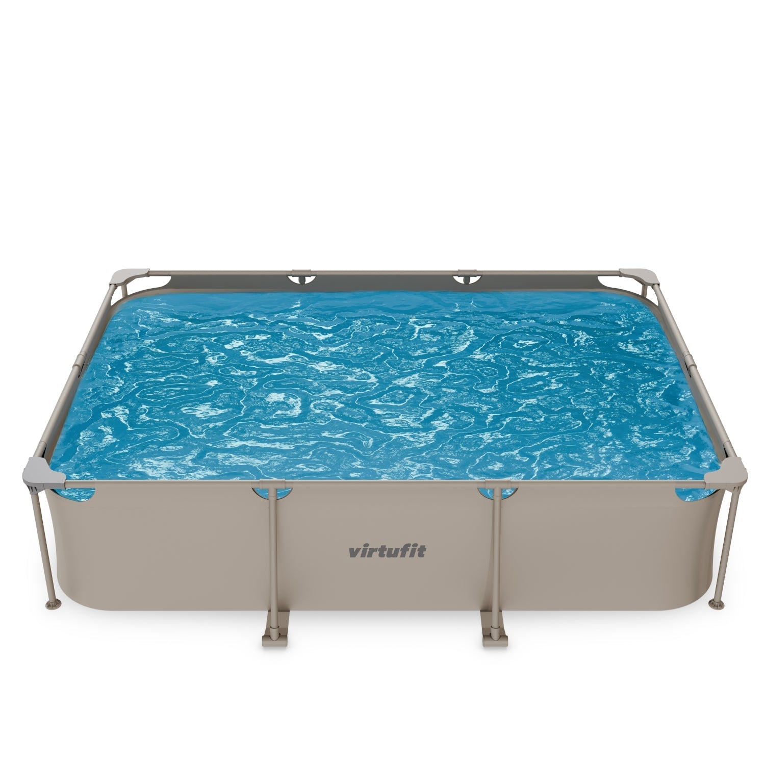 VirtuFit Rechthoekig Zwembad - 300 x 210 x 66 cm - Beige - Compleet Pakket