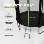 Trampoline VirtuFit avec filet de sécurité - Noir - 251 cm