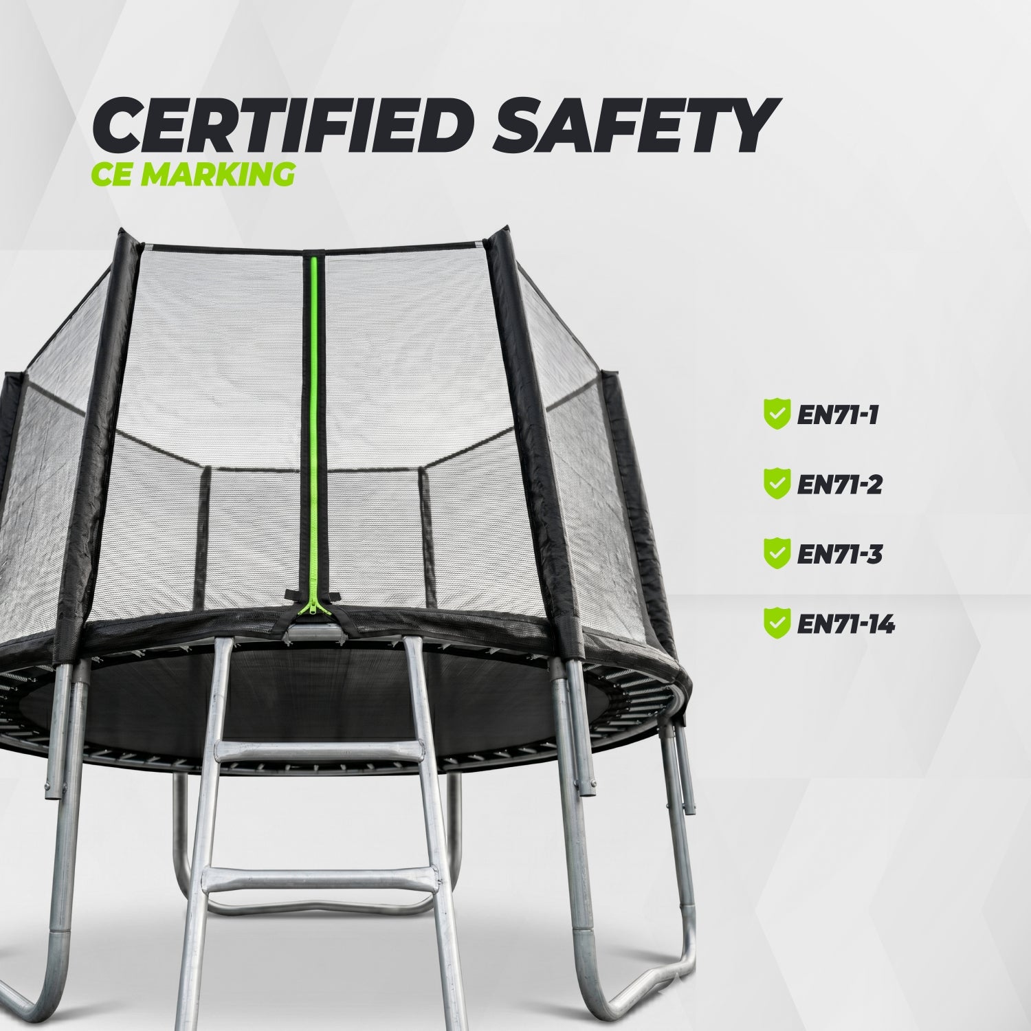Trampoline VirtuFit avec filet de sécurité - Noir - 251 cm
