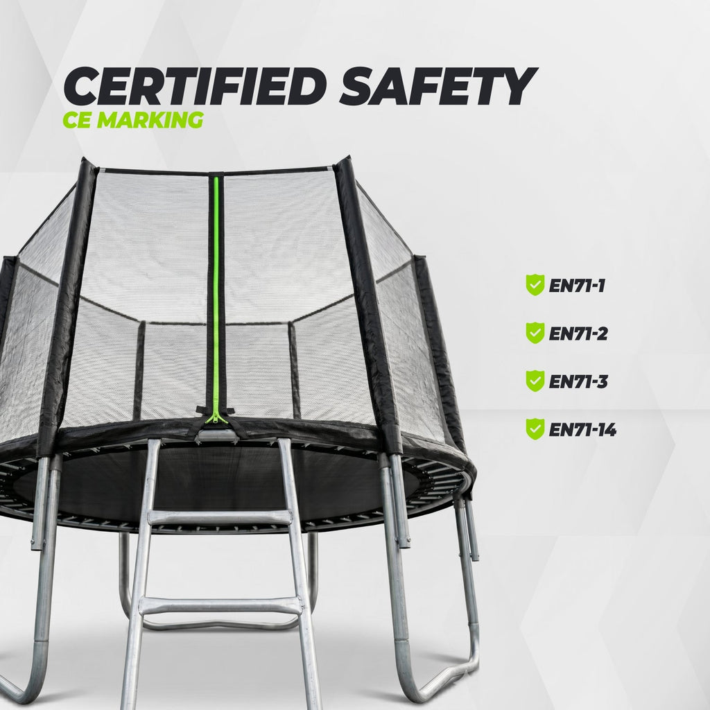 Trampoline VirtuFit avec filet de sécurité - Noir - 305 cm