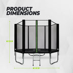 Trampoline VirtuFit avec filet de sécurité - Noir - 305 cm