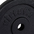 VirtuFit Gietijzeren Halterschijf - Halter gewicht - 30 mm - 1,25 kg - Zwart