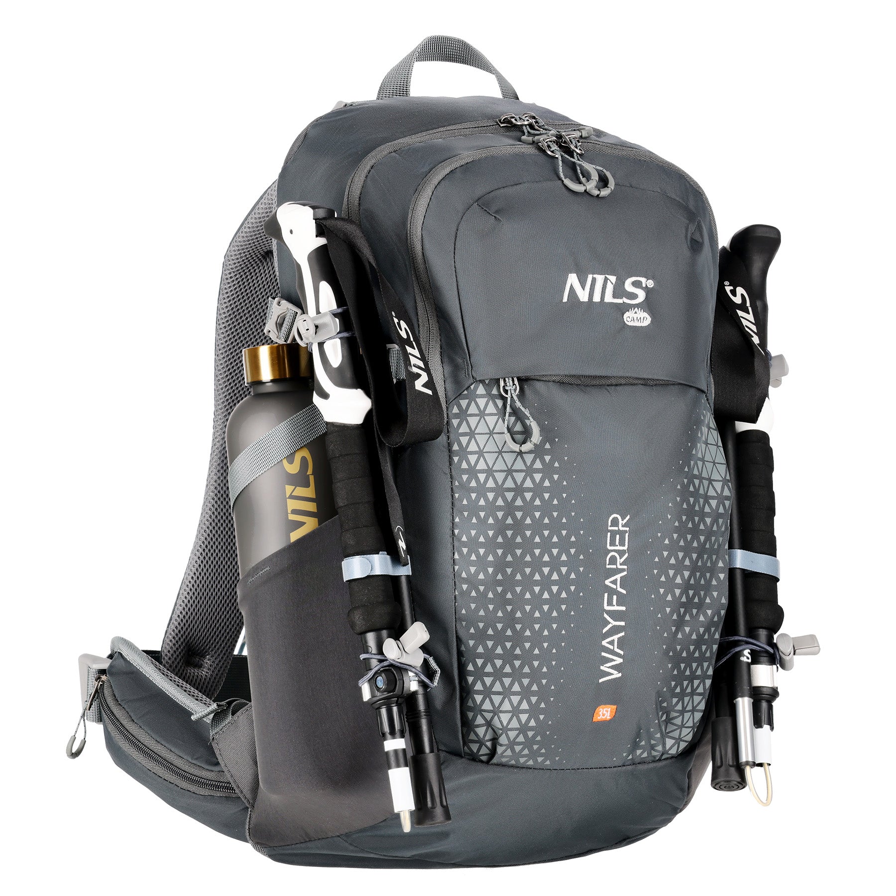 NILS Camp Wayfarer Rugzak - Grijs - 35L