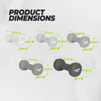 VirtuFit Vinyl Dumbbell Set Pro - 2 x 2 kg