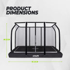 VirtuFit Premium Inground Trampoline avec Filet de Sécurité - Noir - 213 x 305 cm