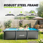 VirtuFit Piscine Rectangulaire - 260 x 180 cm - Avec Pompe De Filtration