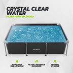 VirtuFit Piscine Rectangulaire - 260 x 180 cm - Avec Pompe De Filtration