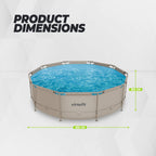VirtuFit Rond Zwembad - Ø366 x 100 cm - Beige