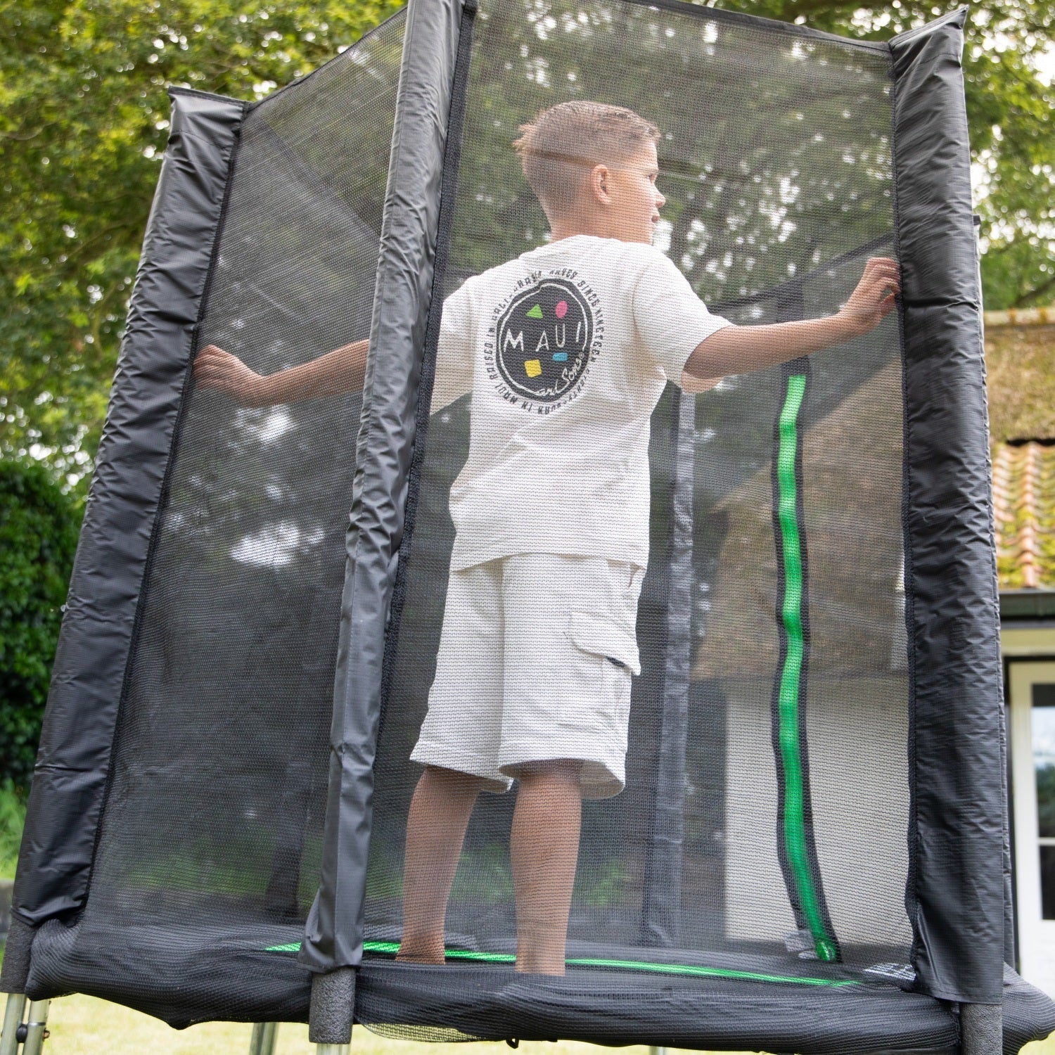 Trampoline pour enfants VirtuFit avec filet de sécurité - Noir - 140 cm