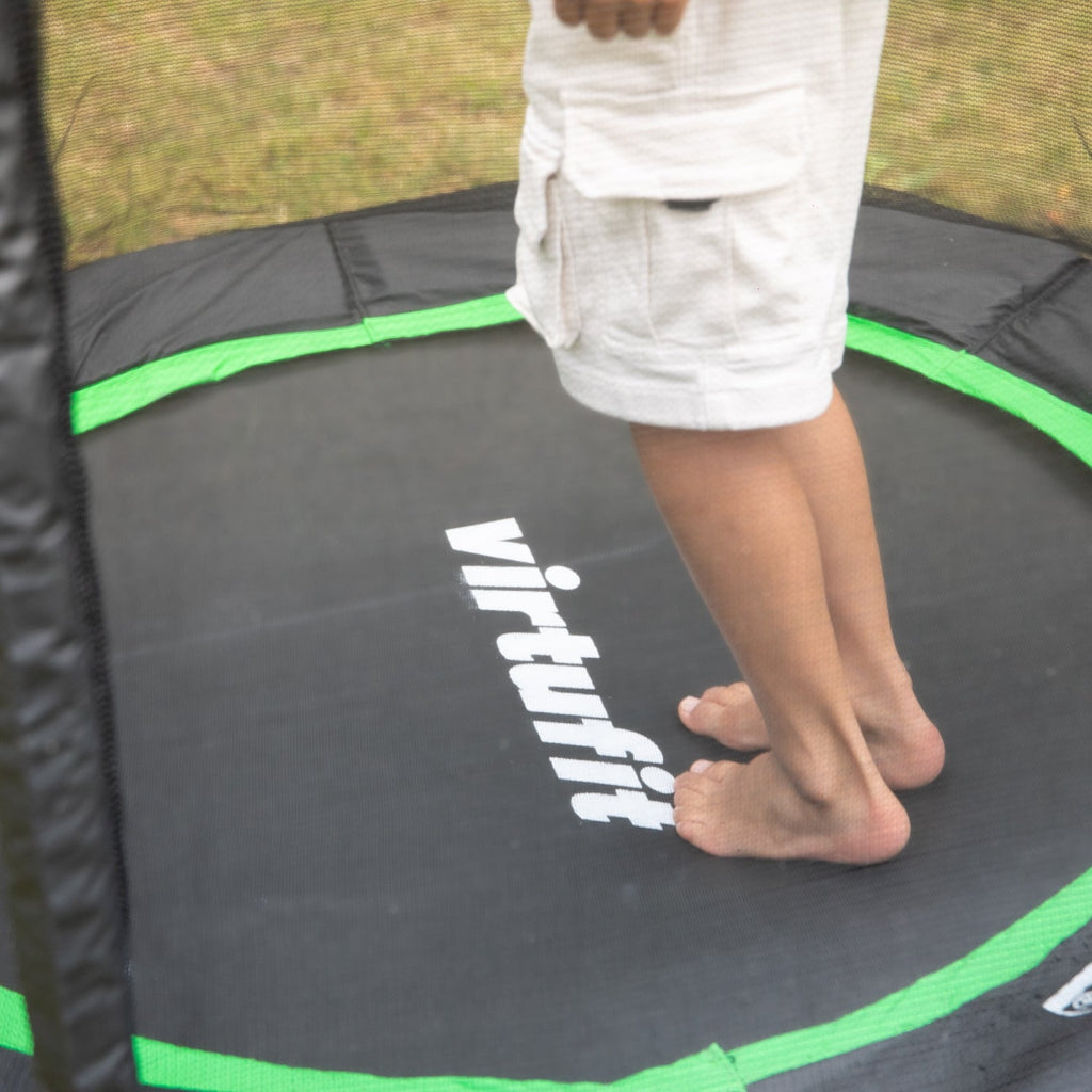 Trampoline pour enfants VirtuFit avec filet de sécurité - Noir - 140 cm