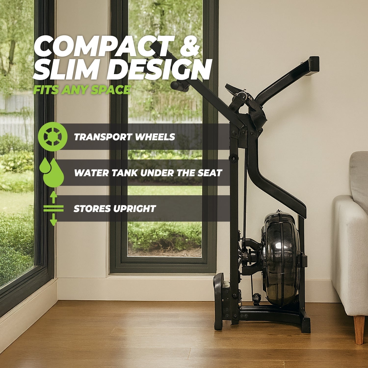 VirtuFit Rameur Water Resistance Compact Row 800
