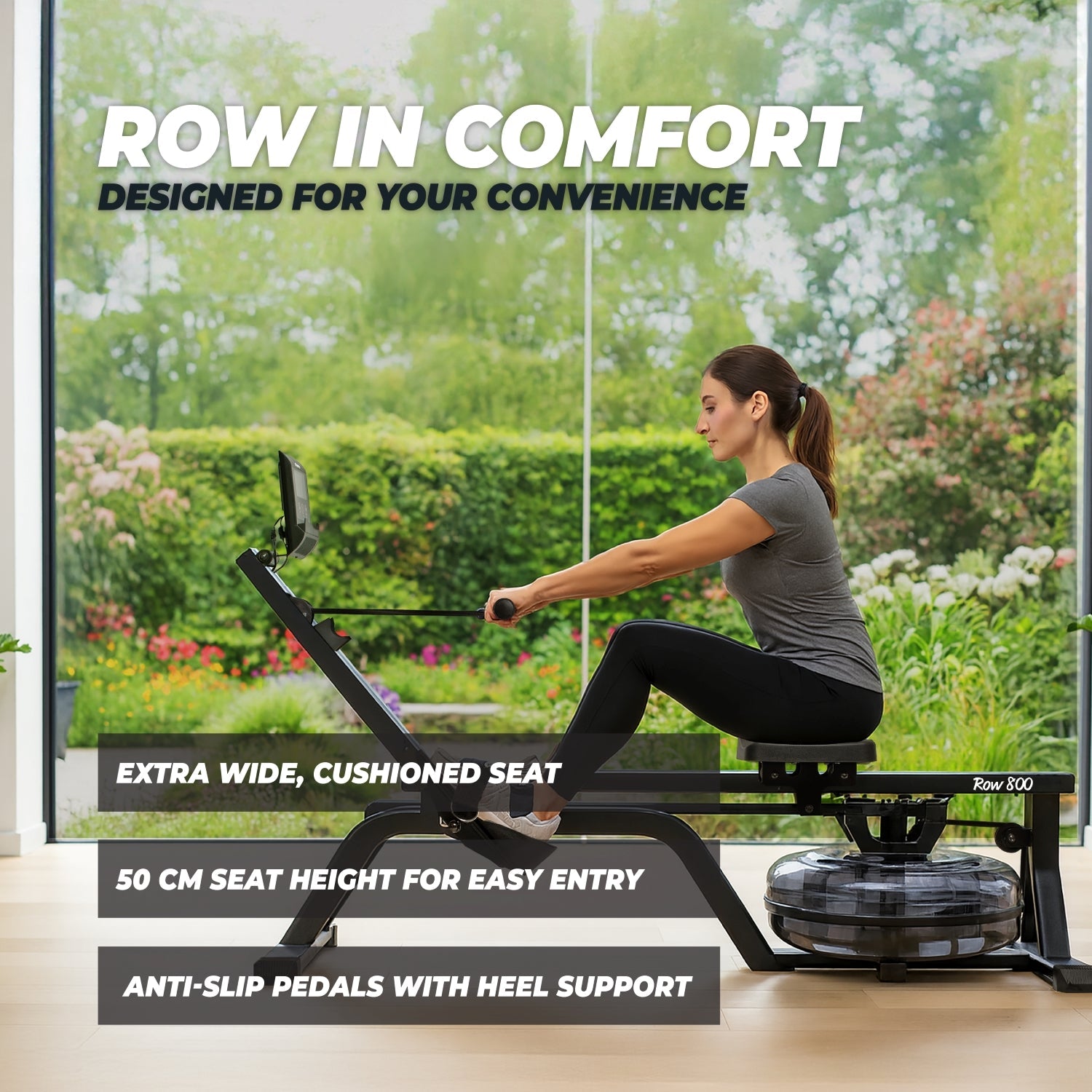 VirtuFit Rameur Water Resistance Compact Row 800