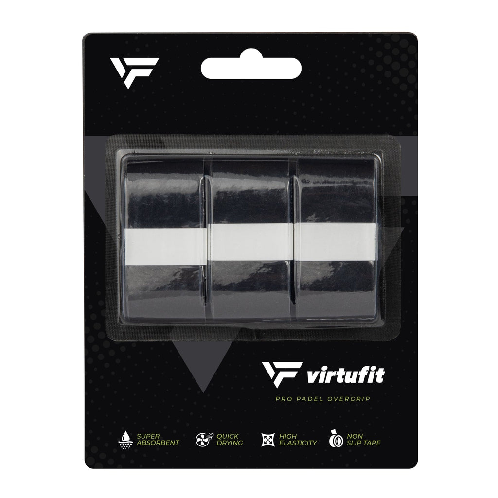 VirtuFit Pro Padel Overgrip - Zwart - 9 Stuks