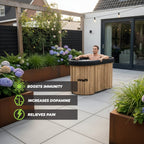 VirtuFit IJsbad Ovaal - Wood Look - 500 Liter - Inclusief accessoires - Tweedekans
