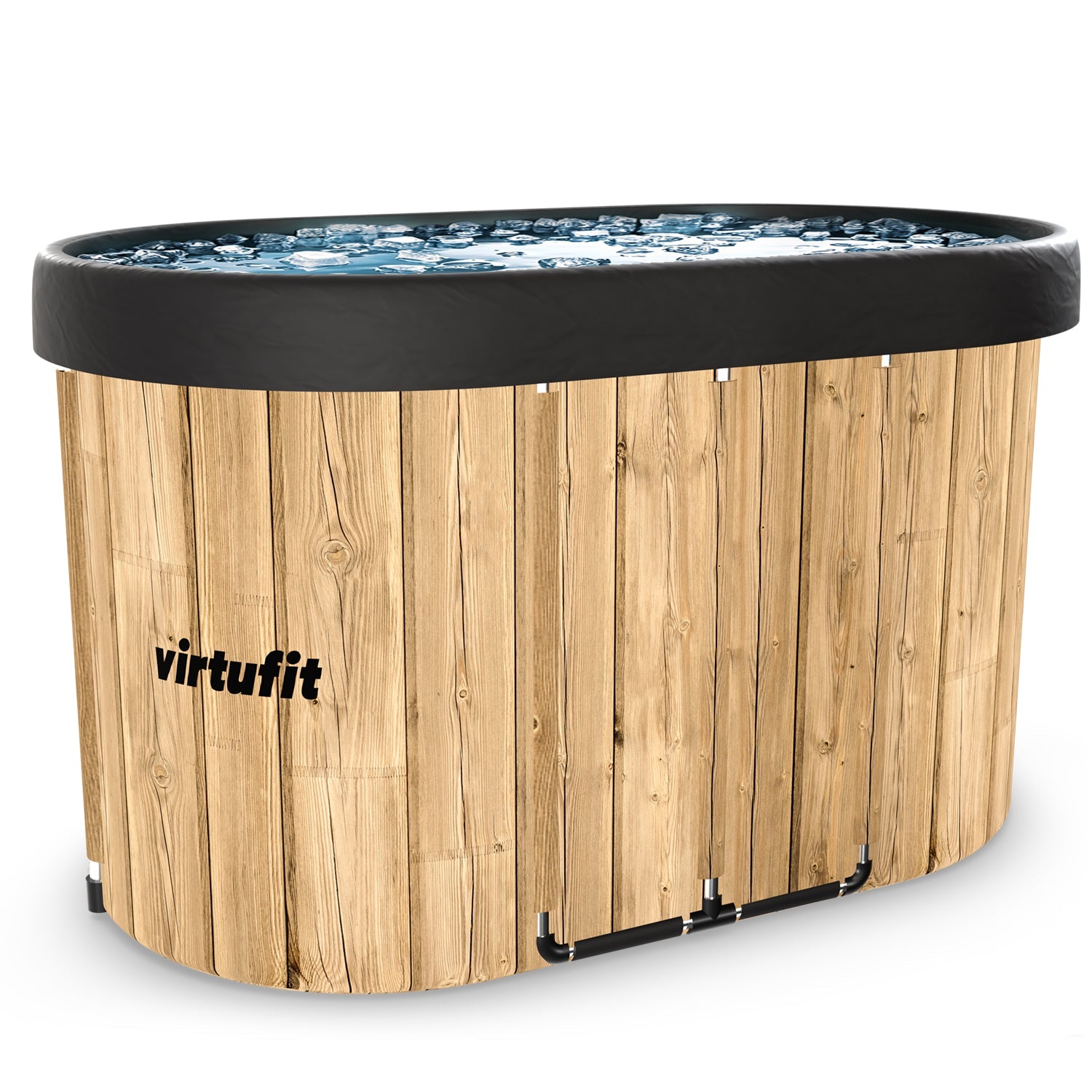 VirtuFit IJsbad Ovaal - Wood Look - 500 Liter - Inclusief accessoires - Tweedekans