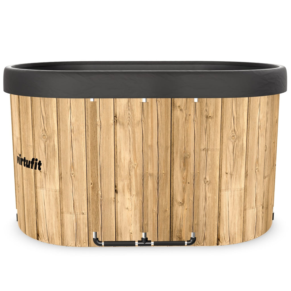 VirtuFit IJsbad Ovaal - Wood Look - 500 Liter - Inclusief accessoires - Tweedekans