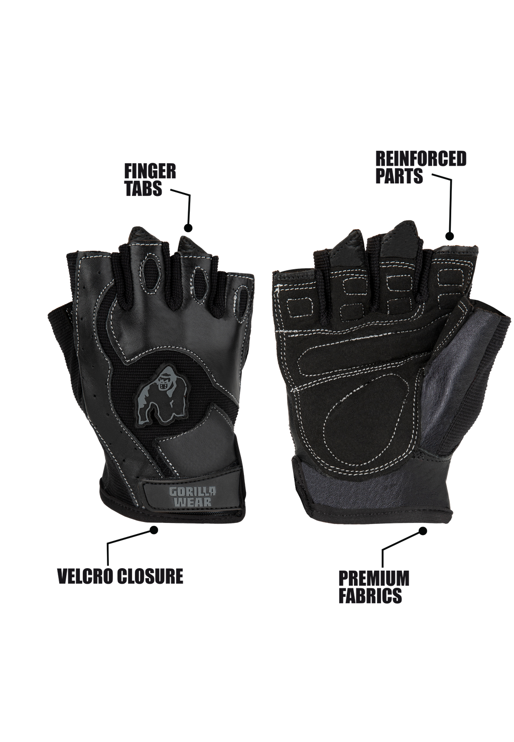 Gorilla Wear Mitchell Training Gloves - Noir