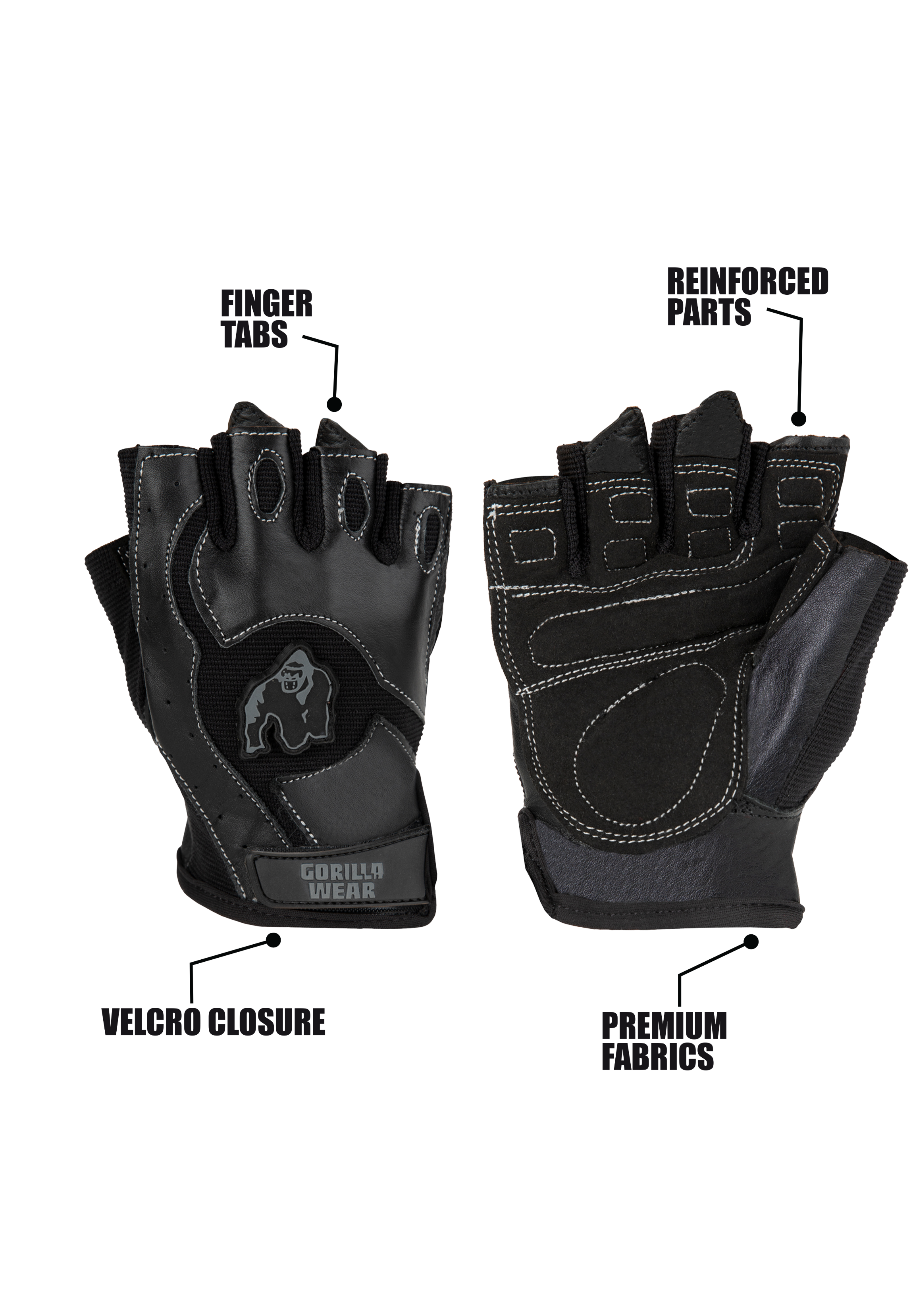 Gorilla Wear Mitchell Training Gloves - Noir