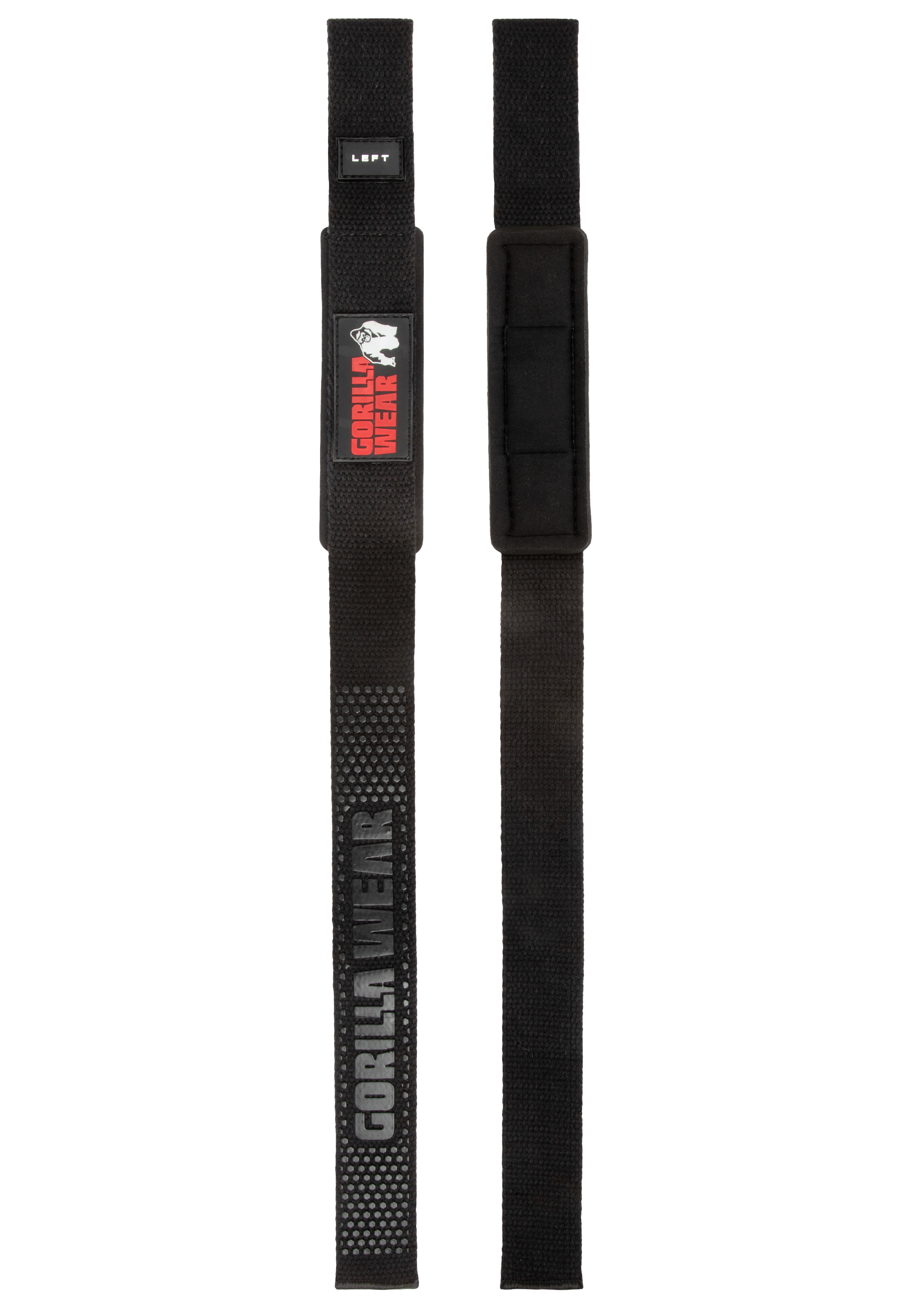 Gorilla Wear Sangles de Levage Rembourrées en Silicone - Noir