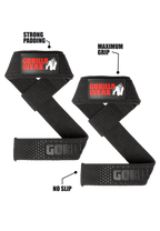 Gorilla Wear Sangles de Levage Rembourrées en Silicone - Noir