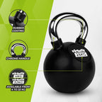 VirtuFit Kettlebell - Rubber/Chroom - 28 kg - Afhaal Deal