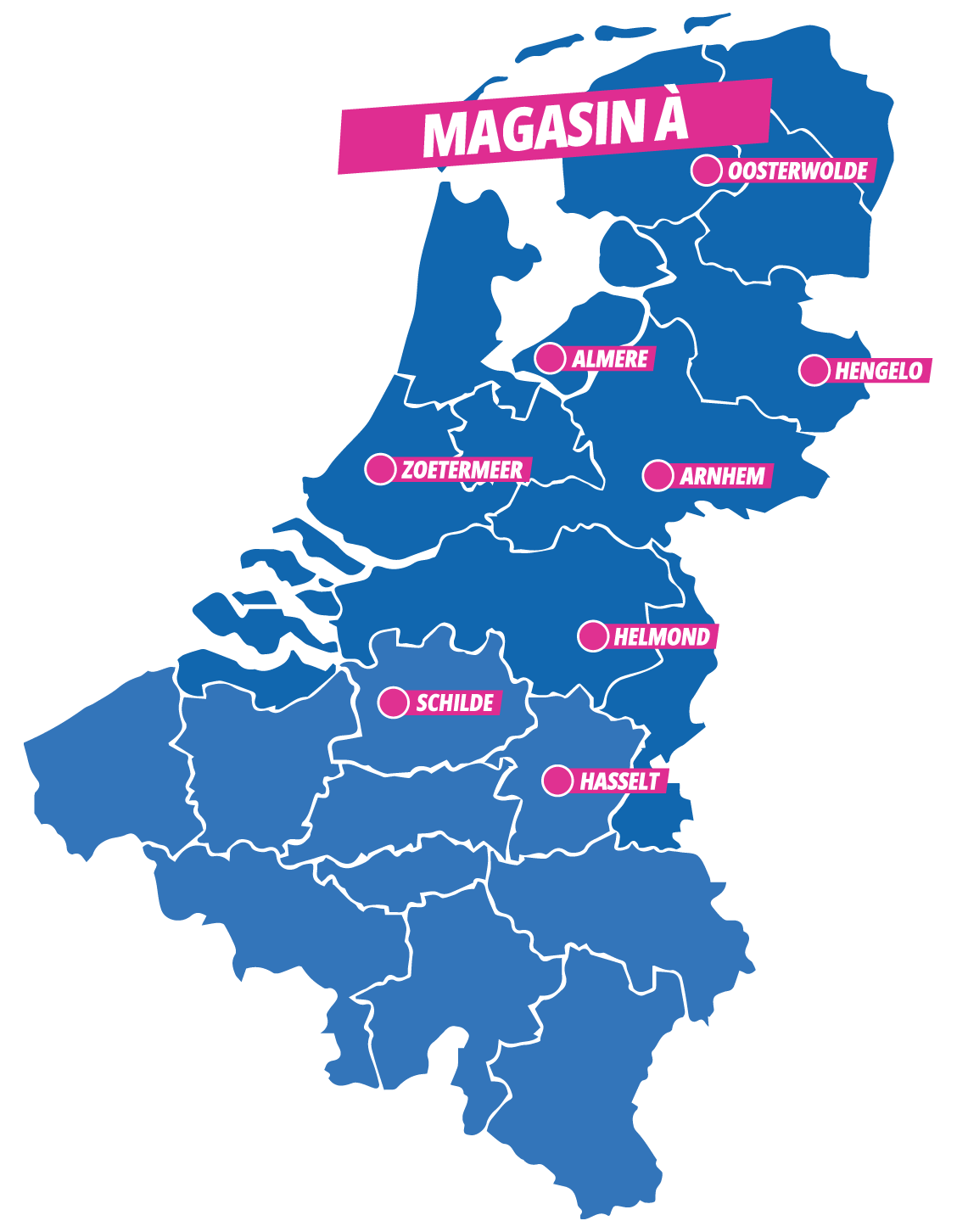 Nos magasins de fitness aux Pays-Bas et en Belgique